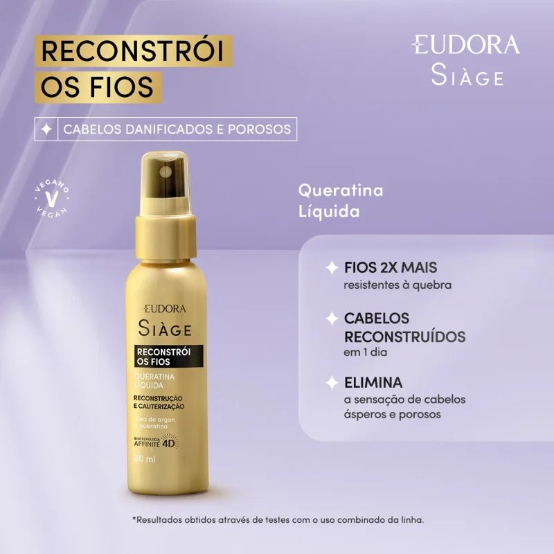 Queratina Líquida Siàge Reconstrói Os Fios 60ml - Imagem 2