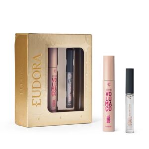 Kit Presente Natal SOUL: Gloss Labial Incolor 5,2ml + Máscara de Cílios BOMB Volumaço 10g