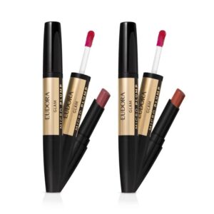 Combo Batom Glam Micro Plump: Malva Essencial 1,8g + Terracota Retrô 1,8g