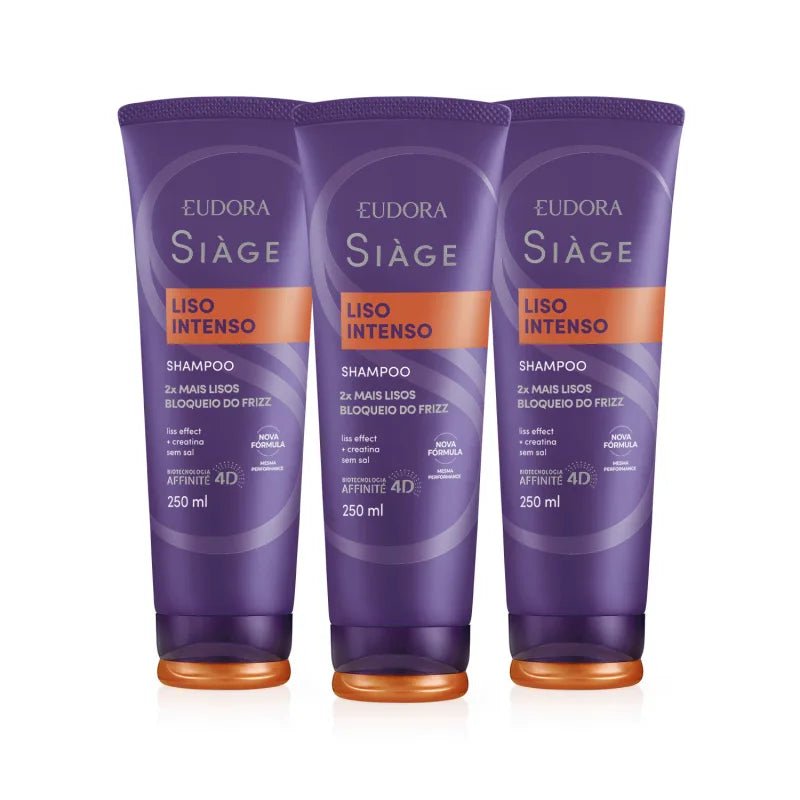 Combo Shampoo Siàge Liso Intenso 3x 250ml